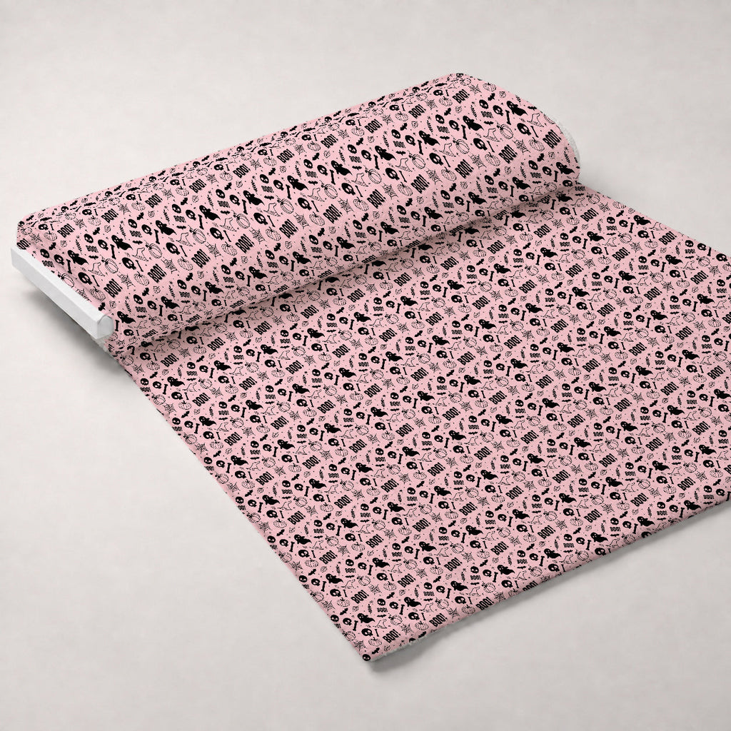 Pastel Spooks Pattern 3 Fleece Fabric — fleece fabric unrolled bolt preview (mv-fleece-v1:bolt)