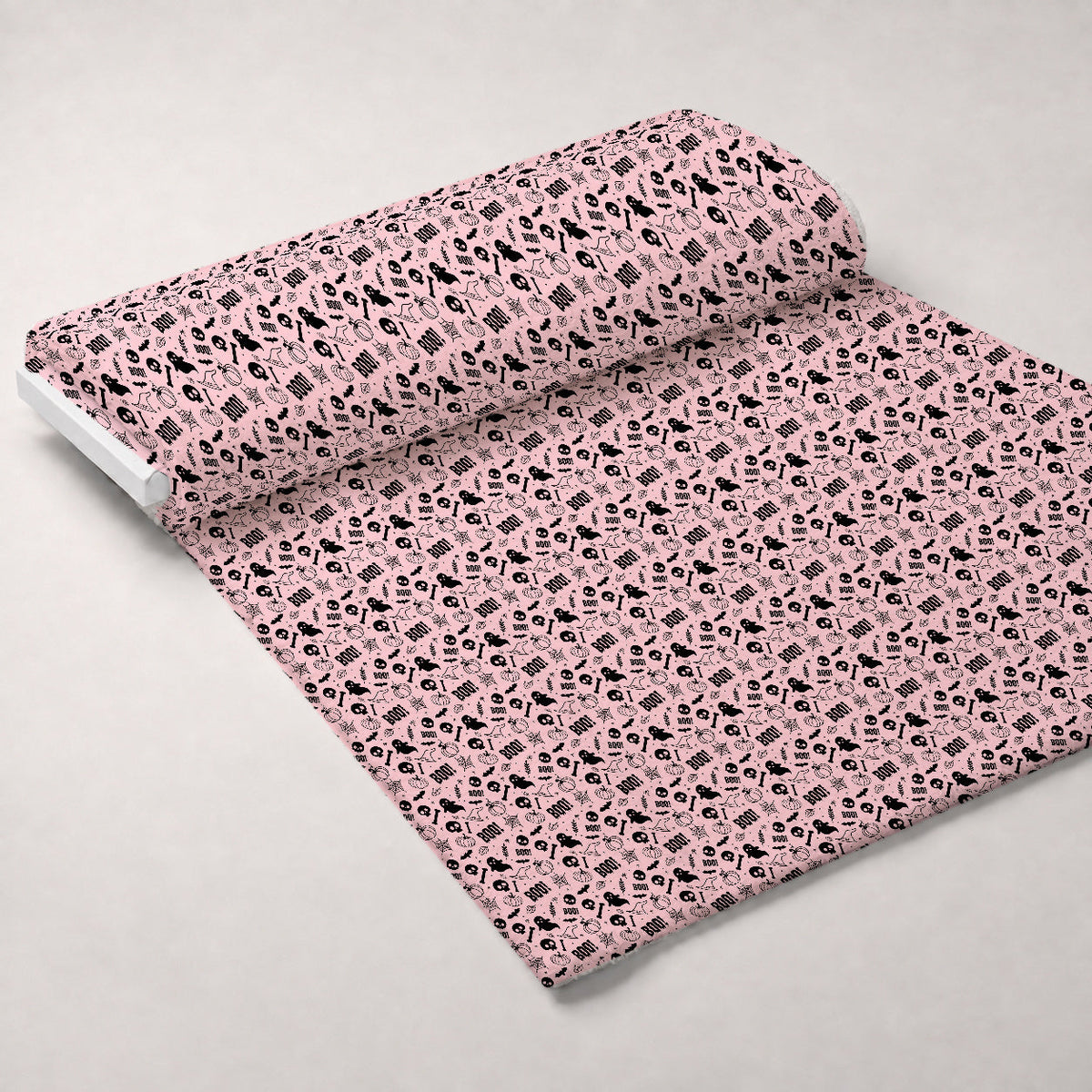 Pastel Spooks Pattern 3 Fleece Fabric — fleece fabric unrolled bolt preview (mv-fleece-v1:bolt)