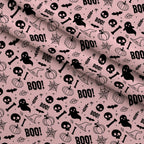 Pastel Spooks Pattern 3 Fleece Fabric — fleece fabric folded close-up preview (mv-fleece-v1:lying)