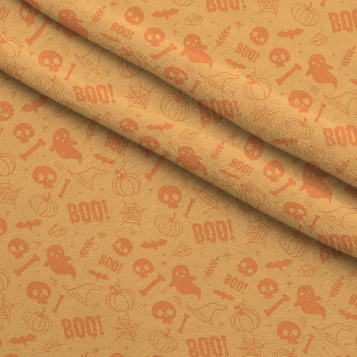 Pastel Spooks Pattern 4 Fleece Fabric — fleece fabric folded close-up preview (mv-fleece-v1:lying)