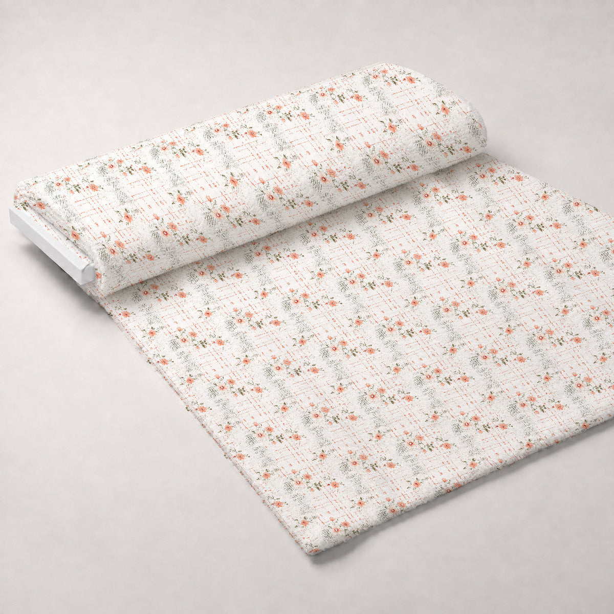 Patchwork Posies Pattern 7 Fleece Fabric — fleece fabric unrolled bolt preview (mv-fleece-v1:bolt)