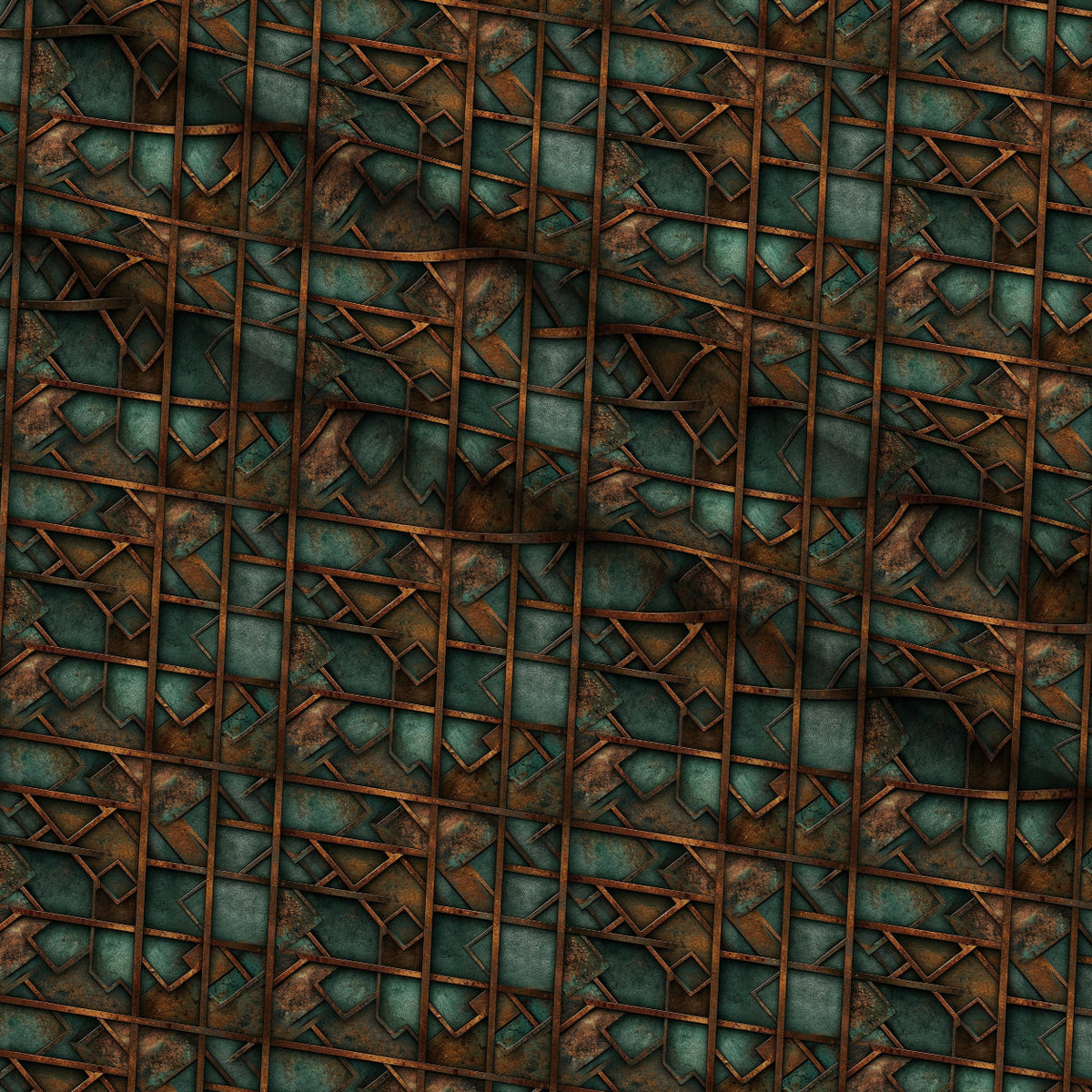Patina Forge Pattern 7 Fleece Fabric — fleece fabric folded close-up preview (mv-fleece-v1:lying)