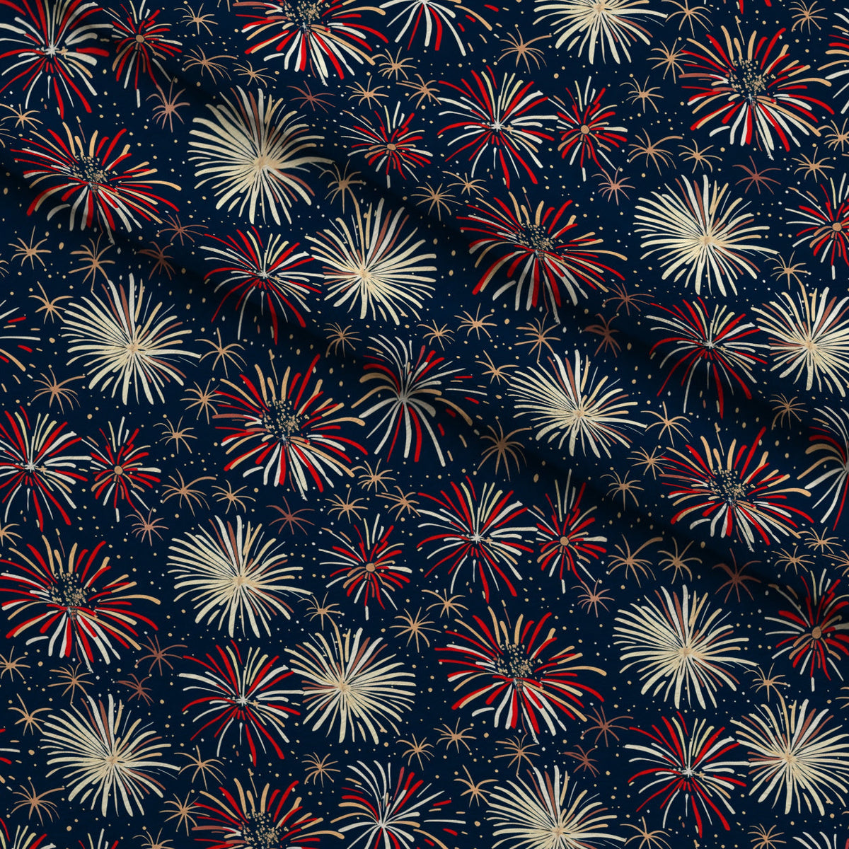 Patriotic Pattern 2 Fleece Fabric — fleece fabric folded close-up preview (mv-fleece-v1:lying)