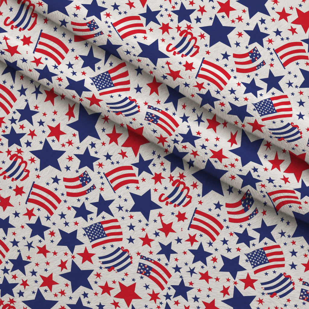 Patriotic Pattern 20 Fleece Fabric — fleece fabric folded close-up preview (mv-fleece-v1:lying)
