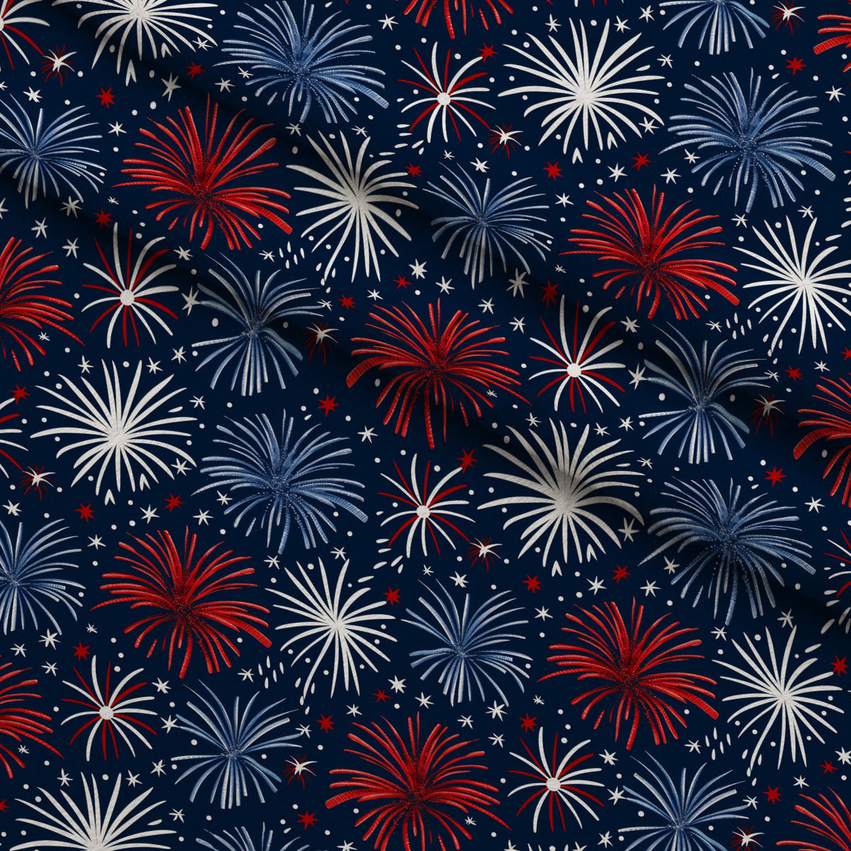Patriotic Pattern 3 Fleece Fabric — fleece fabric folded close-up preview (mv-fleece-v1:lying)