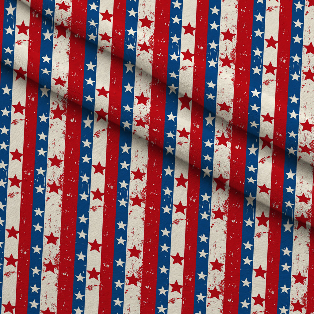 Patriotic Pattern 4 Fleece Fabric — fleece fabric folded close-up preview (mv-fleece-v1:lying)