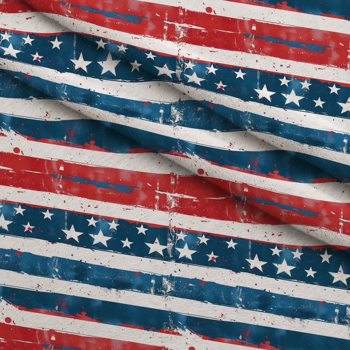 Patriotic Pattern 8 Fleece Fabric — fleece fabric folded close-up preview (mv-fleece-v1:lying)