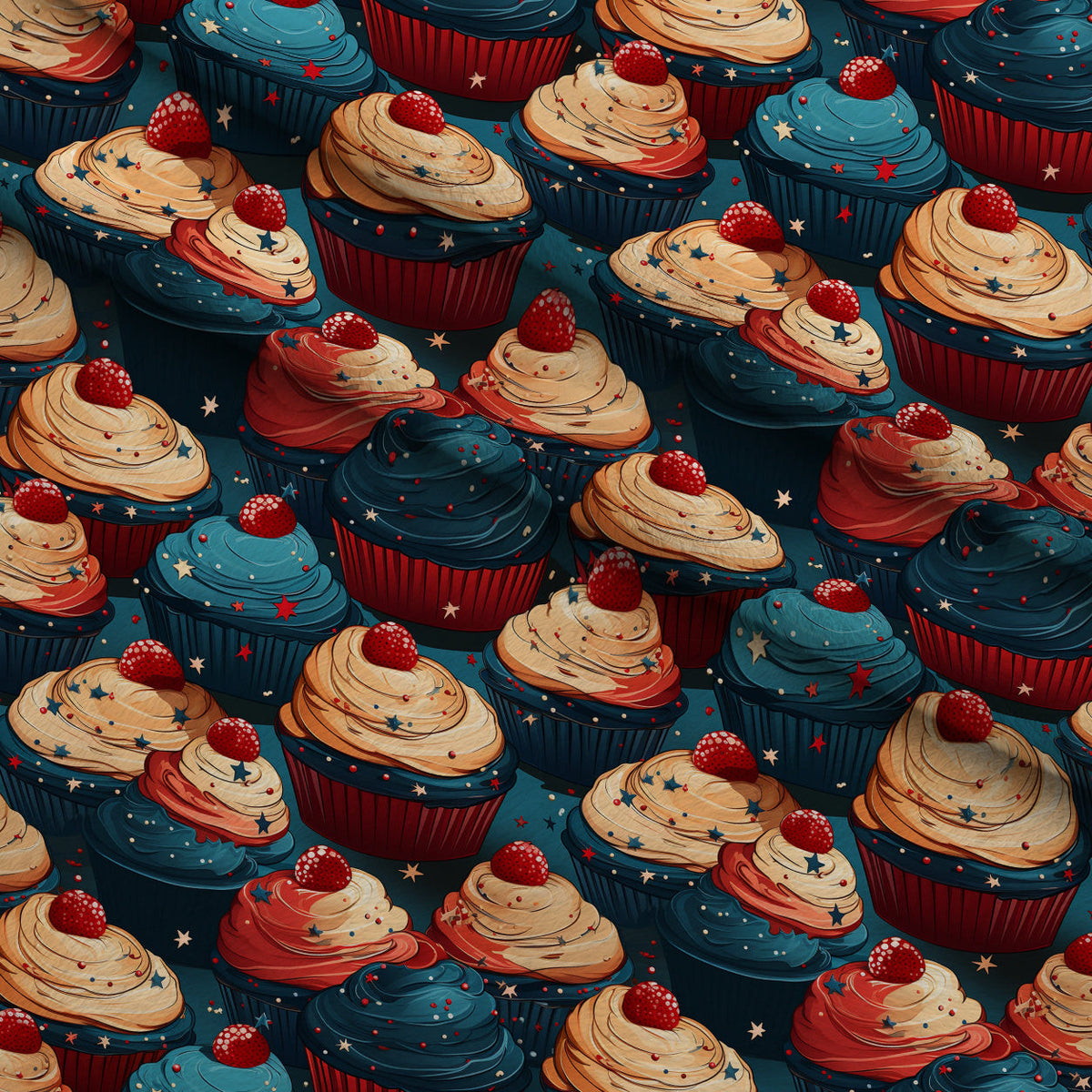 Patriotic Petals Pattern 1 Fleece Fabric — fleece fabric folded close-up preview (mv-fleece-v1:lying)