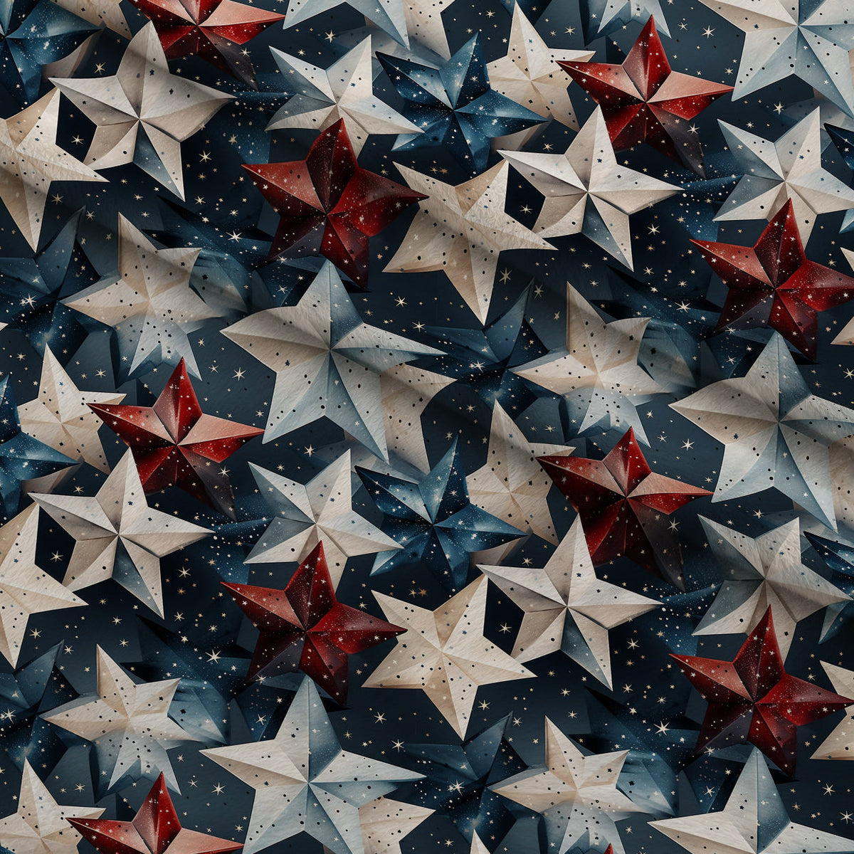 Patriotic Petals Pattern 10 Fleece Fabric — fleece fabric folded close-up preview (mv-fleece-v1:lying)