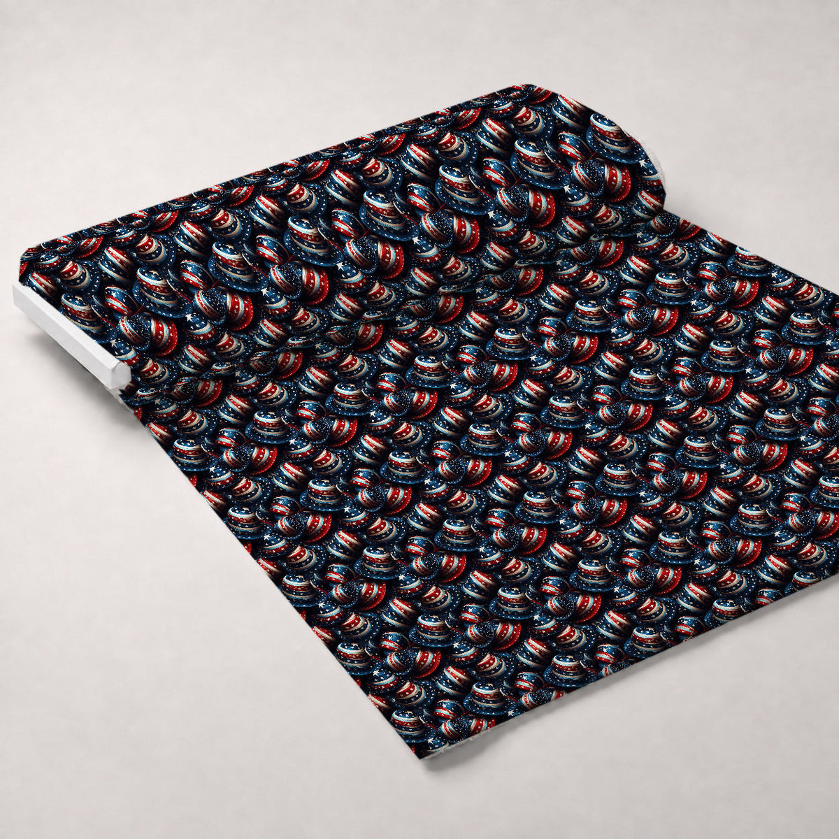 Patriotic Petals Pattern 11 Fleece Fabric — fleece fabric unrolled bolt preview (mv-fleece-v1:bolt)