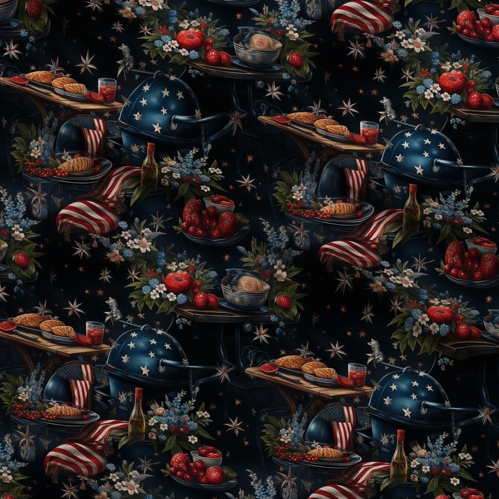 Patriotic Petals Pattern 16 Fleece Fabric — fleece fabric folded close-up preview (mv-fleece-v1:lying)