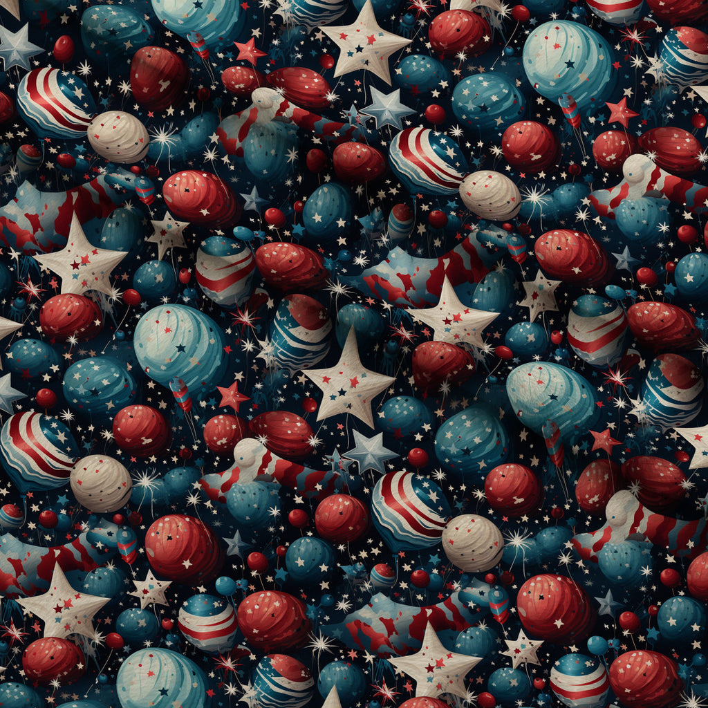 Patriotic Petals Pattern 2 Fleece Fabric — fleece fabric folded close-up preview (mv-fleece-v1:lying)