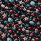 Patriotic Petals Pattern 2 Fleece Fabric — fleece fabric folded close-up preview (mv-fleece-v1:lying)