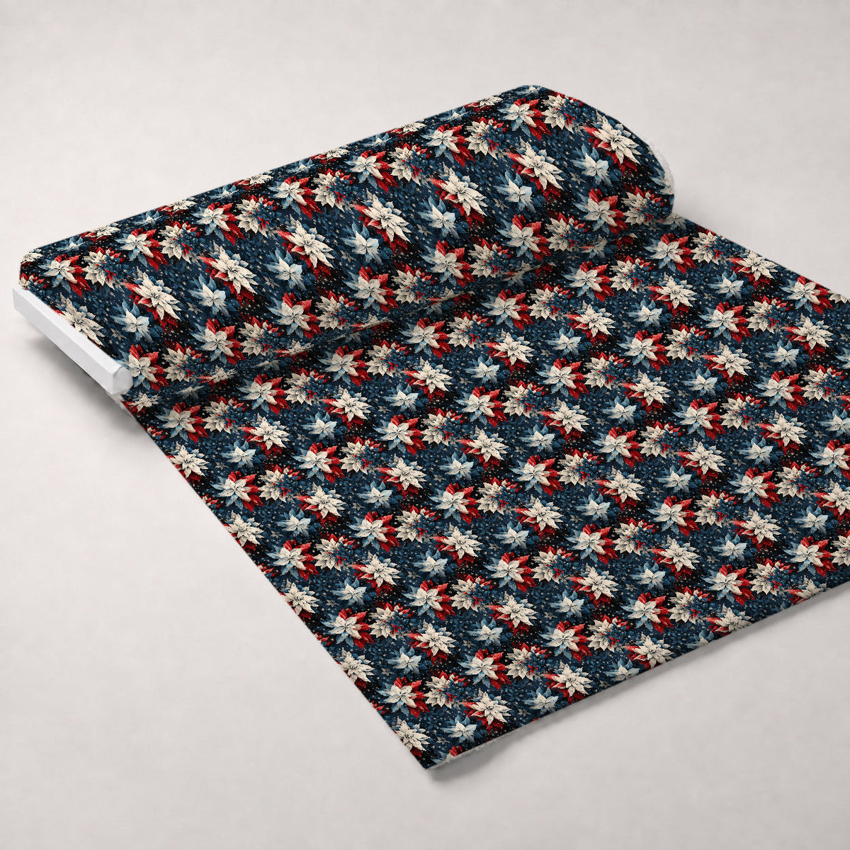 Patriotic Petals Pattern 20 Fleece Fabric — fleece fabric unrolled bolt preview (mv-fleece-v1:bolt)
