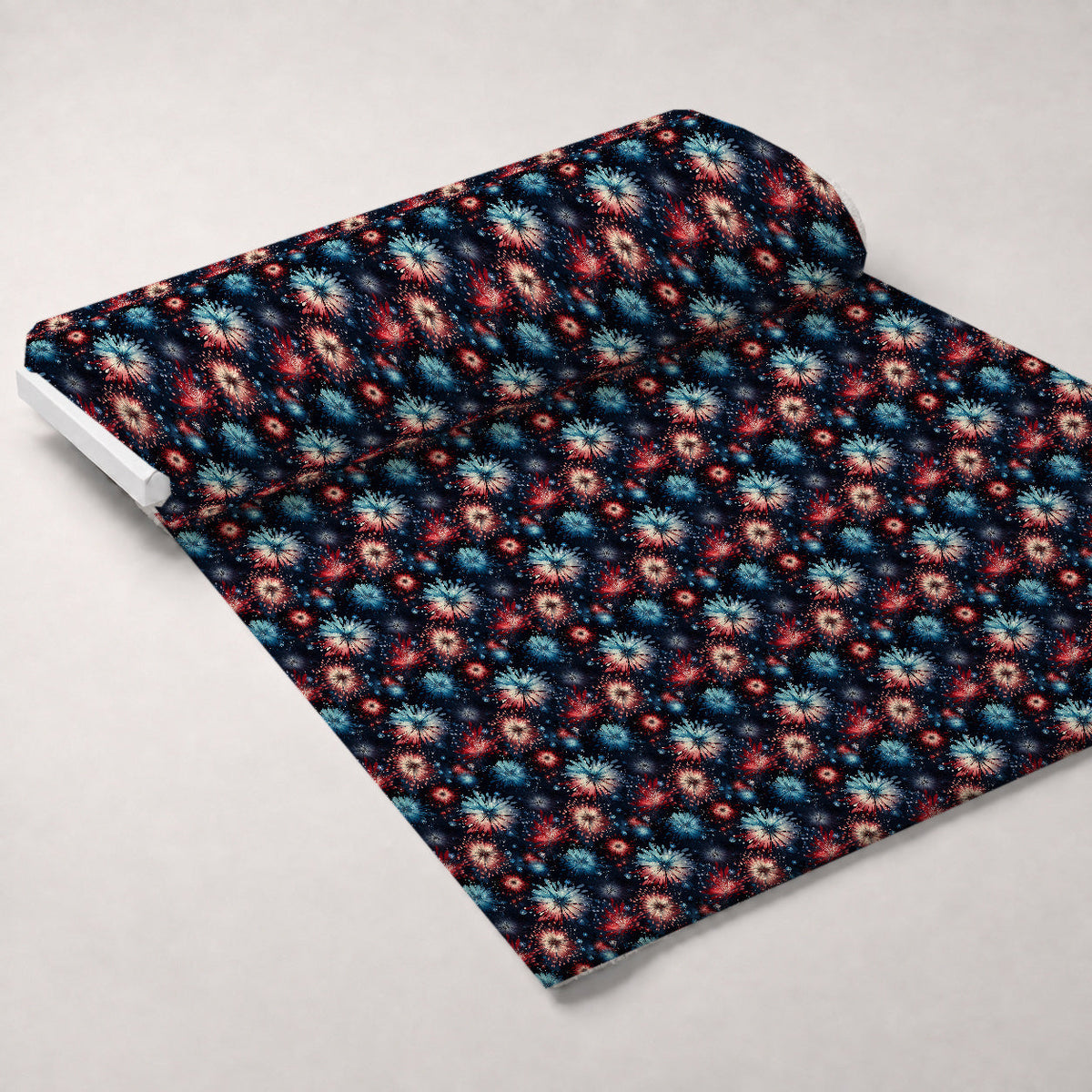 Patriotic Petals Pattern 7 Fleece Fabric — fleece fabric unrolled bolt preview (mv-fleece-v1:bolt)