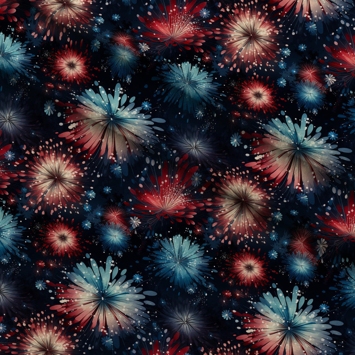Patriotic Petals Pattern 7 Fleece Fabric — fleece fabric folded close-up preview (mv-fleece-v1:lying)
