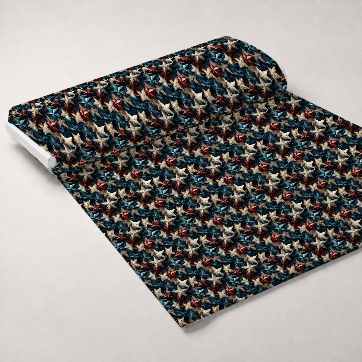 Patriotic Petals Pattern 9 Fleece Fabric — fleece fabric unrolled bolt preview (mv-fleece-v1:bolt)