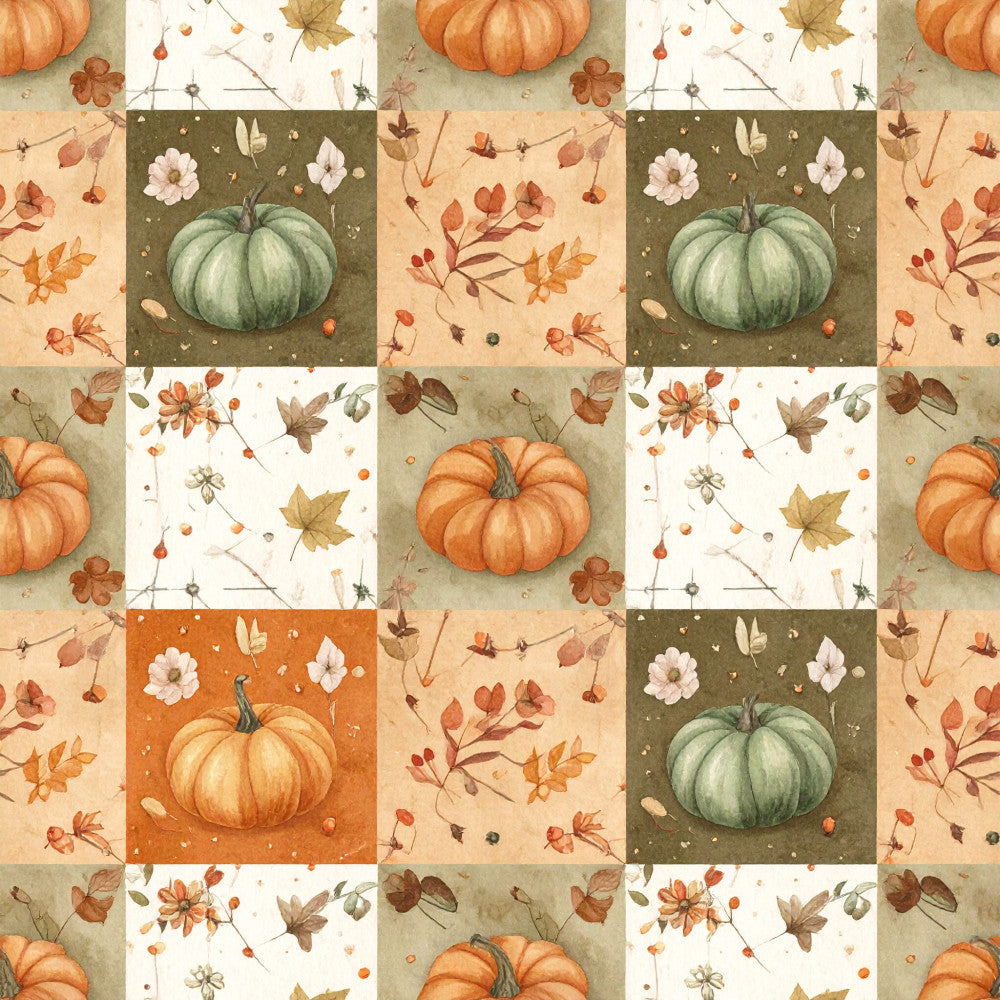autumn pumpkin, fall harvest, pumpkin patch, cream, rust orange, sage green, olive green, tan, beige, floral, botanical, nature, vintage, rustic, whimsical, cottage core, farmhouse, pumpkins, white flowers, dried flowers, leaf motifs, seed pods, delicate florals, fall season, autumn leaves, harvest theme, garden theme, traditional, warm tones, earth tones