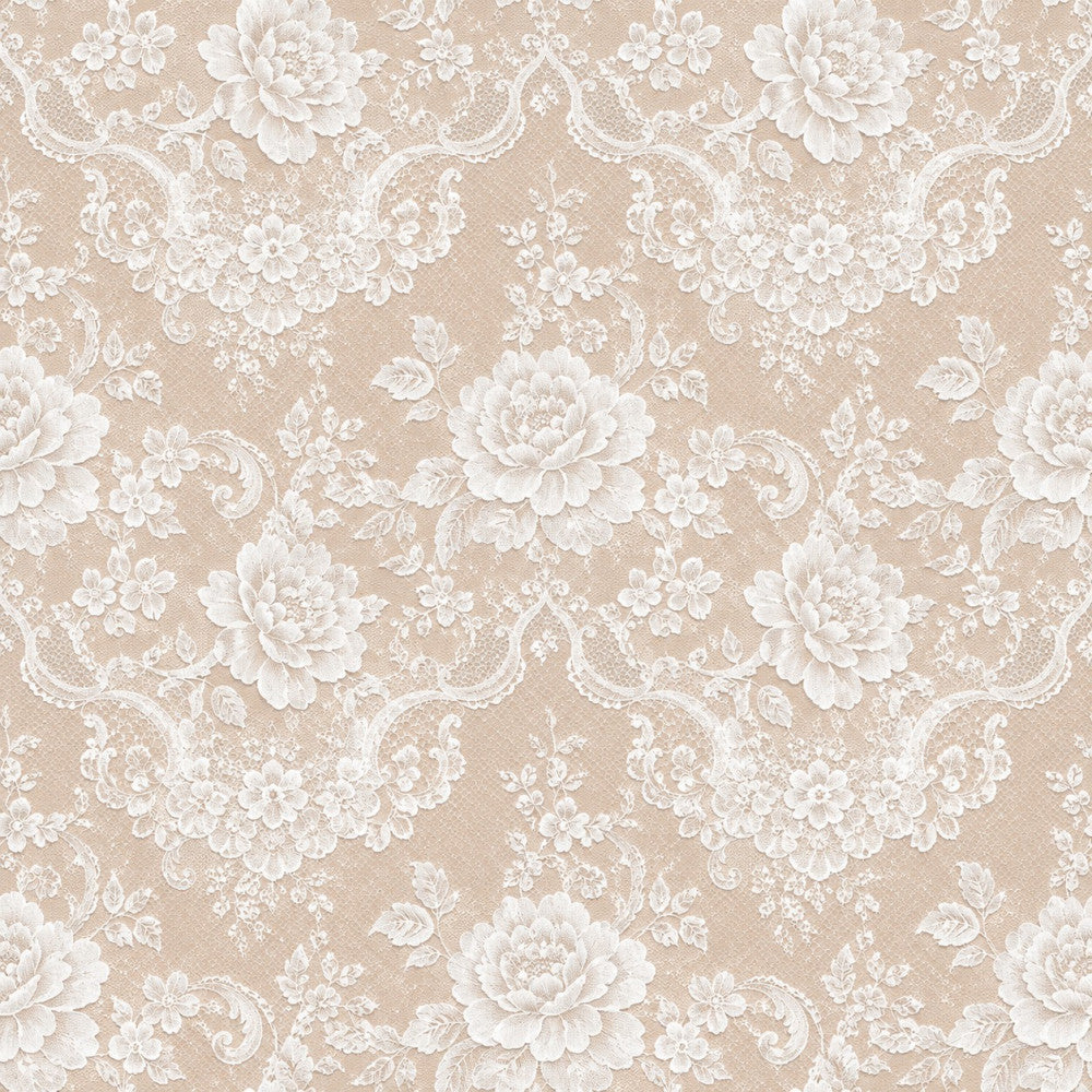 cream, beige, ivory, white, floral, peonies, roses, vintage, elegant, romantic, lace, ornamental, scrolls, baroque, damask, traditional, botanical, wedding, bridal, sophisticated, classic, timeless, nature, garden, feminine, delicate, flourishes, botanical print, heirloom, antique inspired