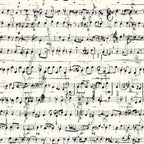 handwritten music, musical notes, sheet music, staff lines, black ink, cream background, vintage manuscript, musical composition,, fabric panel, aged paper, music notation, treble clef, musical symbols, antique style, weathered texture, musical manuscript, cotton fabric, quilting material