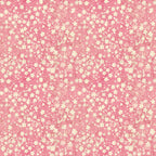 vintage pink, coral pink, cream flowers, yellow flowers, floral pattern, cherry blossoms, sakura flowers, scattered blooms, ditsy print, small florals,, fabric panel, spring flowers, delicate petals, romantic style, soft pastels, vintage aesthetic, blooming pattern, textile design, crafting fabric