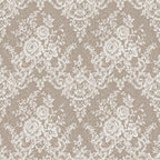 taupe, cream, ivory, beige, floral, roses, vintage, elegant, lace, ornate, traditional, romantic, botanical, leaves, scrollwork, damask, delicate, wedding, bridal, sophisticated, classic, timeless, garden, nature, feminine, decorative, detailed, intricate, nursery, baby shower