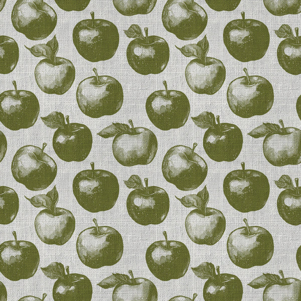 sage green, olive green, light green, cream, white, apple print, fruit pattern, orchard theme, botanical, nature, vintage, rustic, farmhouse, garden, natural, botanical illustration, kitchen theme, food pattern, produce, harvest, autumn, fall, cottage style, traditional, classic, country, whimsical, kids room, playroom, nursery