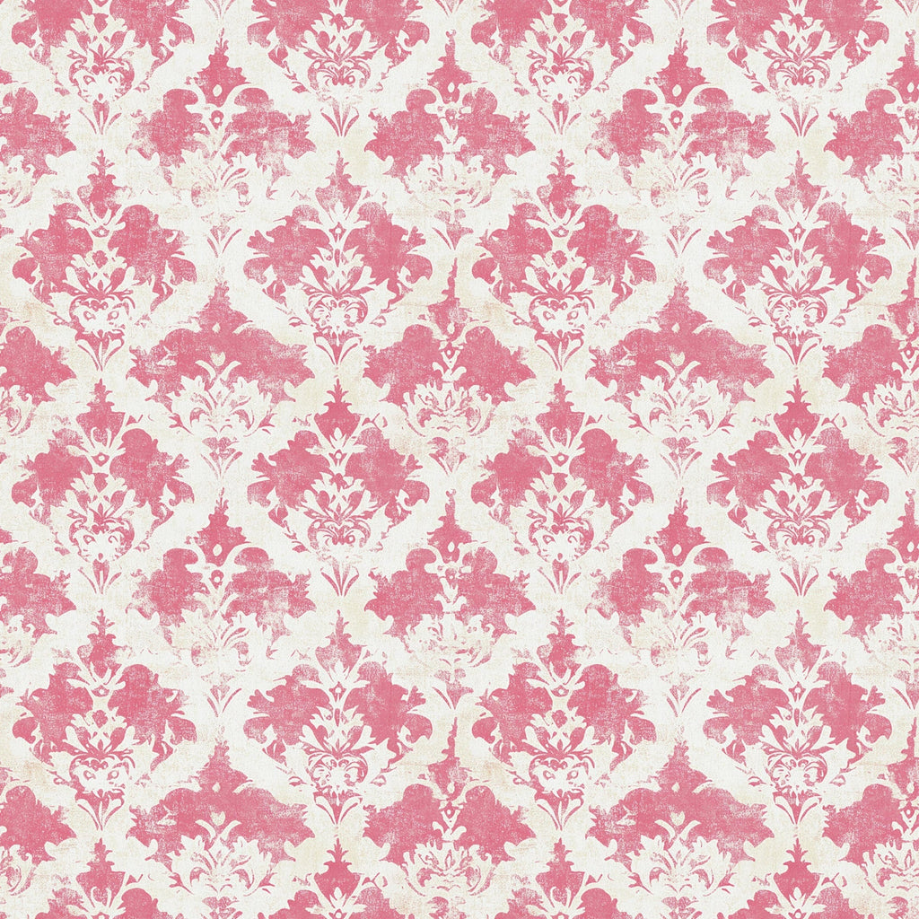 pink, cream, vintage, damask pattern, ornate motifs, floral elements, baroque style, repeating design,, fabric panel, decorative scrollwork, elegant, distressed texture, romantic, feminine, botanical details, symmetrical pattern, vintage wallpaper style, soft colors
