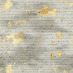 gold foil, gray, cream, vintage, handwriting, script, elegant, literary, antique, text pattern, cursive, distressed, metallic, romantic, sophisticated, classic, timeless, grunge, mixed media, collage, scrapbook, journaling, stationery theme, steampunk, victorian, retro, nostalgic, book lover, writer theme