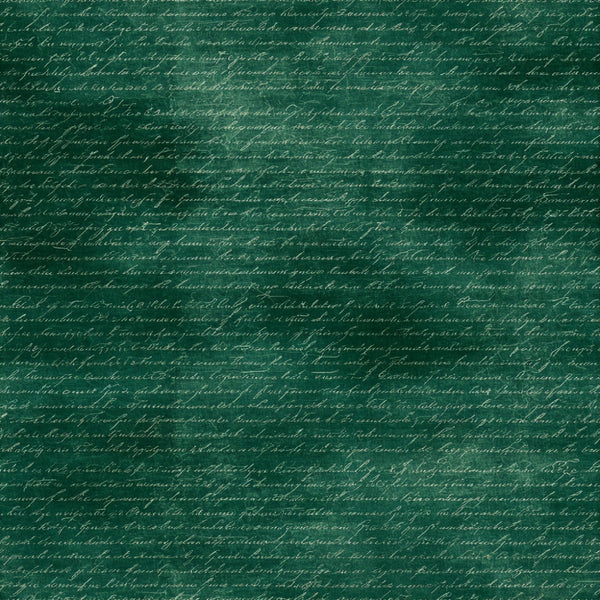 forest green, dark green, sage green, vintage, cursive script, handwriting, literary, classic literature, elegant, traditional, antique, calligraphy, text pattern, written word, book inspired, library, scholarly, intellectual, romantic, nostalgic, timeless, sophisticated, retro, old world, documented, historical, manuscript, pen and ink, aged paper, neutral on green