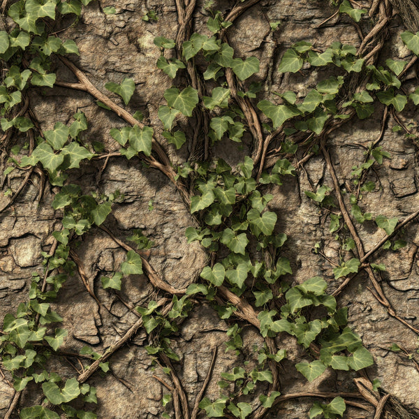 realistic camo, hunting pattern, ivy leaves, tree bark, brown bark, green foliage, woodland camouflage, nature scene, climbing vines, outdoor theme,, fabric panel, earth tones, forest pattern, camouflage print, botanical design, hunting fabric, natural textures, outdoor adventure