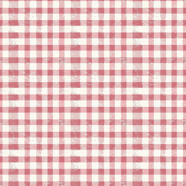 vintage pink, dusty rose, cream, ivory, gingham pattern, checkered design, distressed texture, weathered finish,, fabric panel, rustic charm, shabby chic, cottage style, aged appearance, faded colors, plaid weave, crafting material, sewing fabric, nostalgic mood, soft pastels