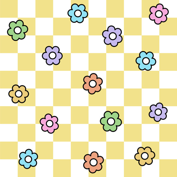 pastel colors, soft pastels, pale yellow, light blue, baby blue, lavender, purple, pink, coral, peach, sage green, mint green, floral pattern, daisy flowers, whimsical, playful, cheerful, bright, colorful, spring, summer, kids, children, nursery, playroom, baby, cute, sweet, fun, vibrant blooms
