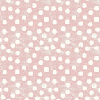 vintage pink, dusty rose, cream white, polka dots, circular patterns, distressed texture, weathered finish,, fabric panel, retro style, shabby chic, feminine design, soft pastels, geometric circles, vintage aesthetic, crafting material, sewing fabric, nursery theme, romantic mood