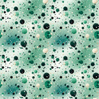 green, emerald, sage, cream, beige, black, white, confetti, dots, circles, polka dots, scattered pattern, abstract, modern, geometric,, fabric panel, cheerful, playful, random placement, bubble pattern
