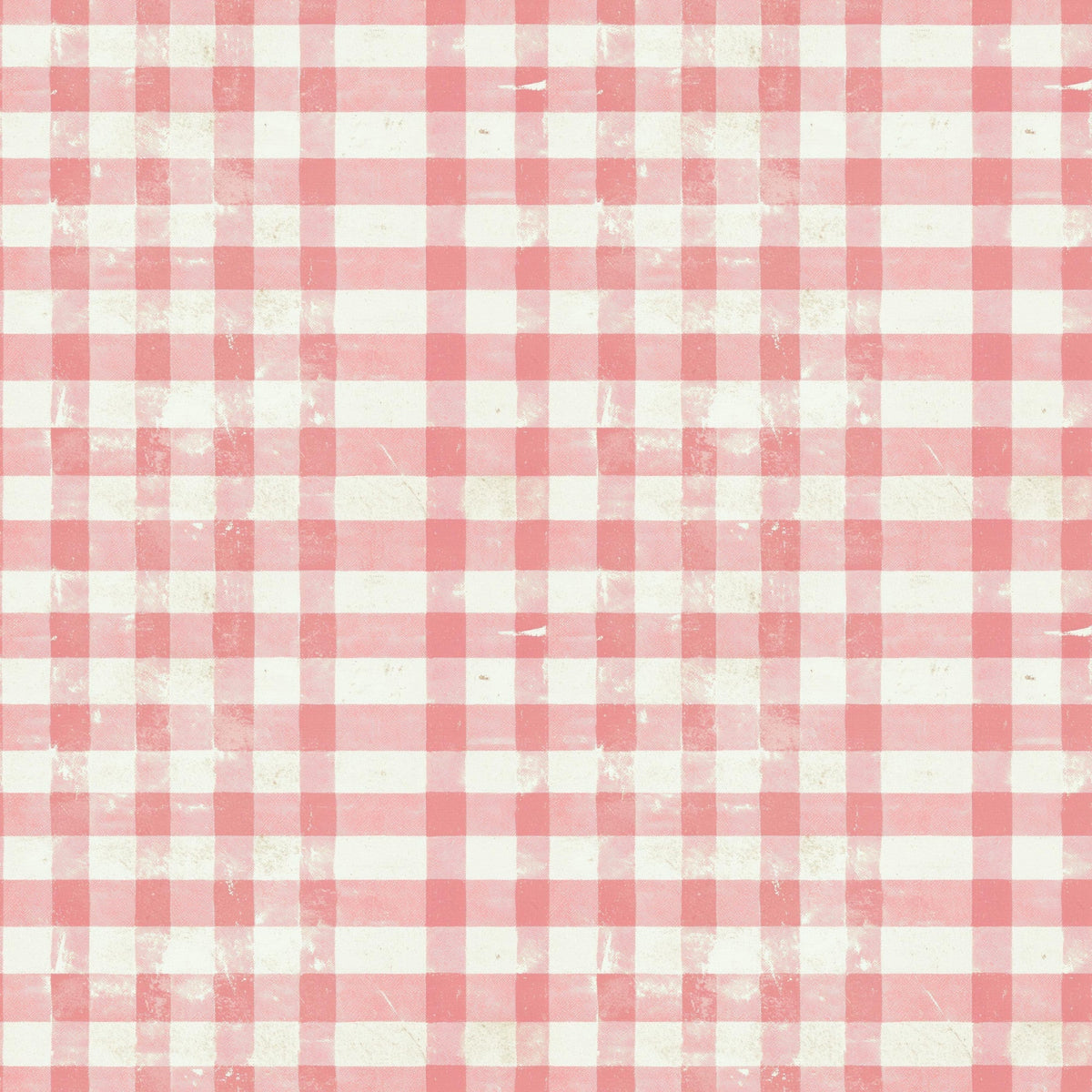vintage pink, coral pink, cream white, gingham pattern, checkered design, distressed texture, weathered look, shabby chic, rustic charm,, fabric panel, pastel colors, cottage style, worn finish, alternating squares, geometric pattern, soft pink, antique style, crafting material