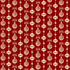 burgundy red, cream white, christmas ornaments, hanging baubles, geometric patterns, repeating design, festive decorations, holiday motifs,, fabric panel, seasonal print, ornament silhouettes, decorative balls, christmas theme, winter holidays, craft fabric, sewing material, coordinating colors, ornamental design, festive pattern