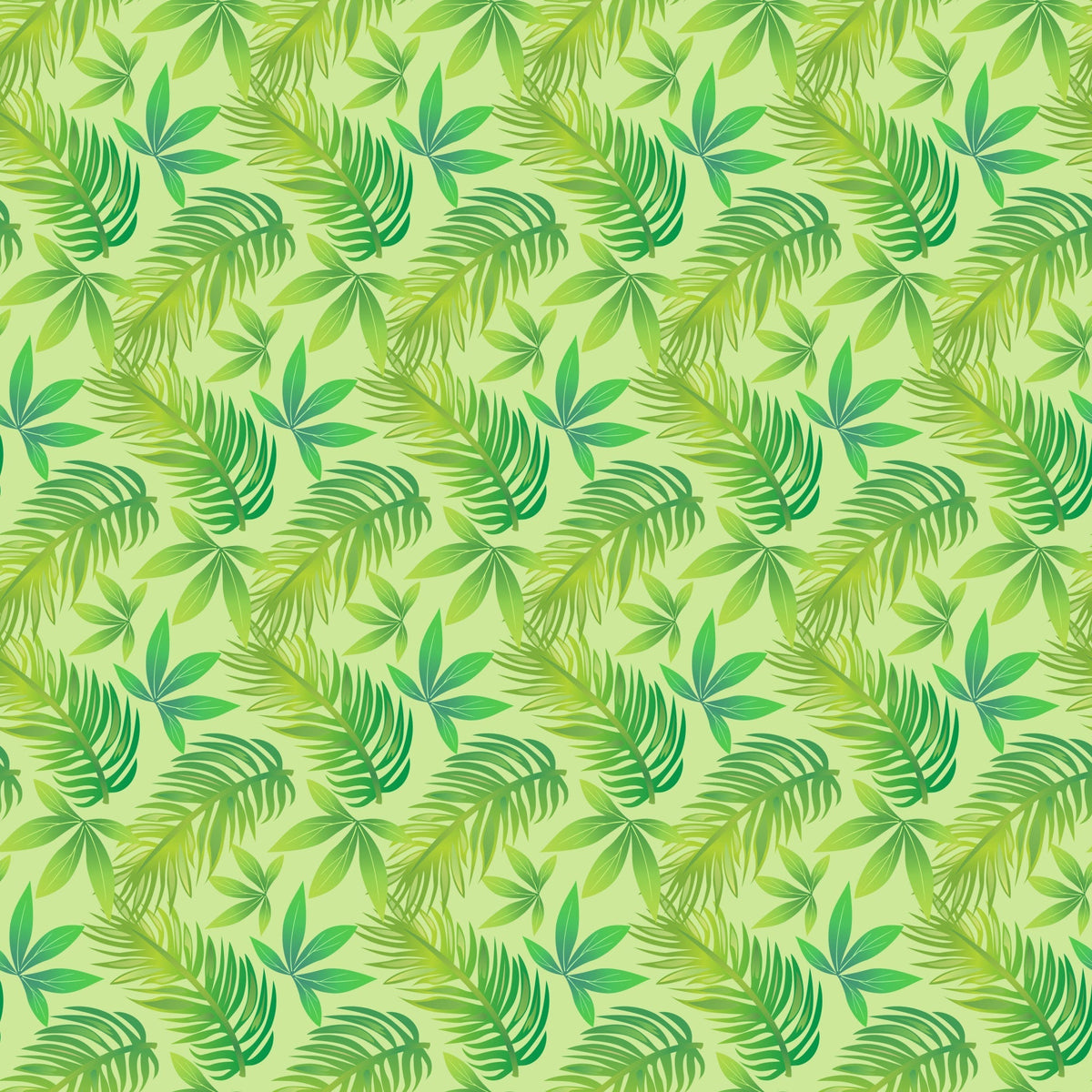 lime green, light green, emerald green, tropical leaves, palm fronds, botanical pattern, repeating design, summer vibes, beach theme, tropical paradise,, fabric panel, lush foliage, nature motif, seamless pattern, vibrant greens, tropical decor, jungle leaves, resort style, fresh summery