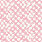 pink, white, gingham, checkered, diagonal pattern, vintage style, distressed texture, weathered look,, fabric panel, soft pink, pastel, shabby chic, worn appearance, geometric design, crafting material, sewing fabric, nostalgic mood