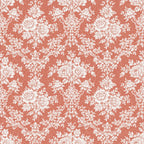 coral red, cream white, dusty rose, floral, damask, roses, peonies, vintage, elegant, traditional, romantic, botanical, ornate, baroque, spring, garden, nature, shabby chic, french country, cottage core, delicate flowers, scrollwork, leafy vines, classic pattern, timeless, feminine, sophisticated, home decor, nursery, quilt backing