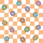 colorful flowers, pastel colors, soft pastels, light blue, pink, purple, green, yellow, coral, cheerful, whimsical, playful, floral pattern, flower motifs, spring, summer, nursery, kids room, playroom, baby, children, cute, fun, bright, multi-colored, modern, sweet, gentle, daisy flowers, retro