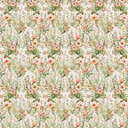 blush pink, sage green, cream background, floral pattern, roses, botanical elements, leaves, branches, repeating motif, watercolor style, vintage inspired, romantic florals,, fabric panel, english garden, soft pastels, delicate flowers, nature theme, seamless design, feminine aesthetic
