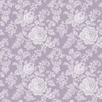 mauve, lavender, dusty purple, white, floral, vintage, elegant, traditional, romantic, botanical, roses, peonies, scrolling vines, ornate, damask, classic, refined, feminine, garden, nature, spring, summer, wedding, bridal, nursery, baby girl, toile-inspired, delicate, shabby chic, cottage core