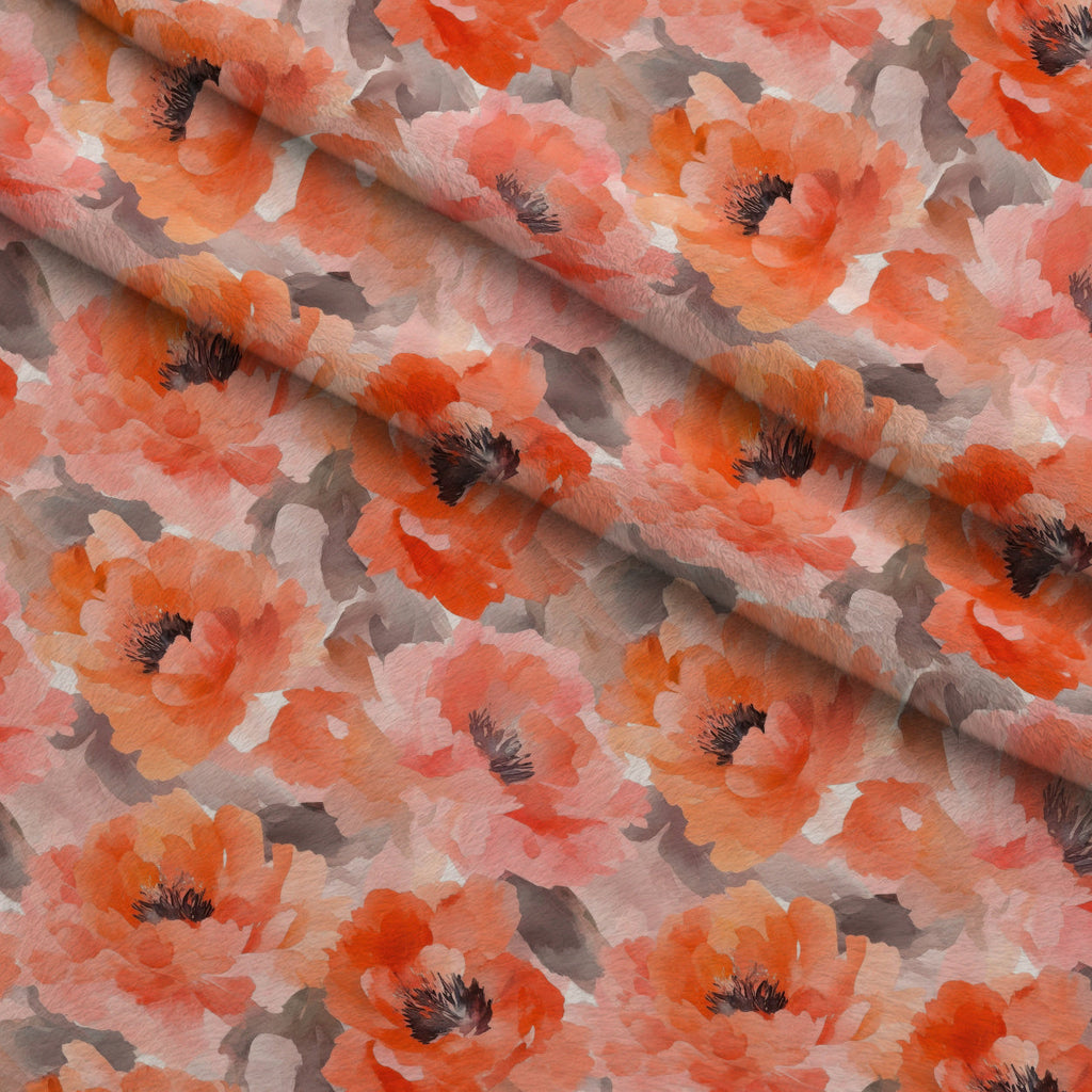 Peach Petal Glow Pattern 1 Fleece Fabric — fleece fabric folded close-up preview (mv-fleece-v1:lying)
