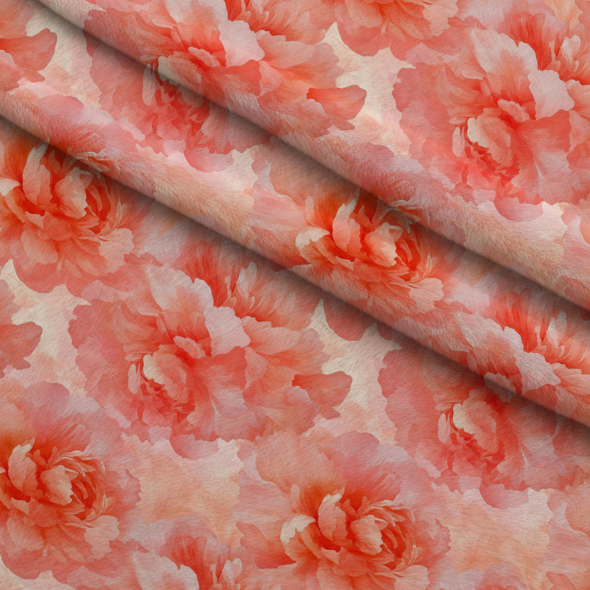 Peach Petal Glow Pattern 2 Fleece Fabric — fleece fabric folded close-up preview (mv-fleece-v1:lying)