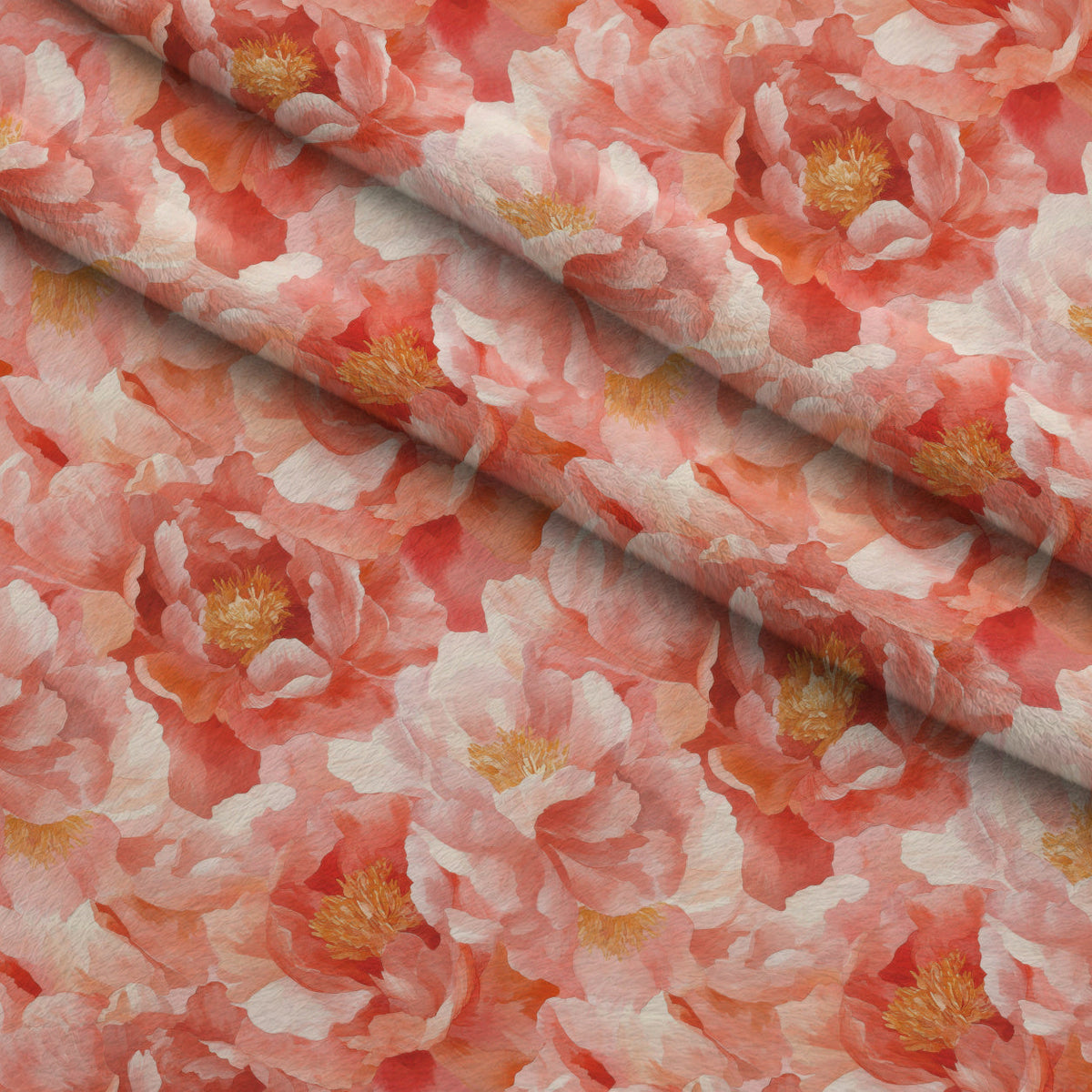 Peach Petal Glow Pattern 4 Fleece Fabric — fleece fabric folded close-up preview (mv-fleece-v1:lying)
