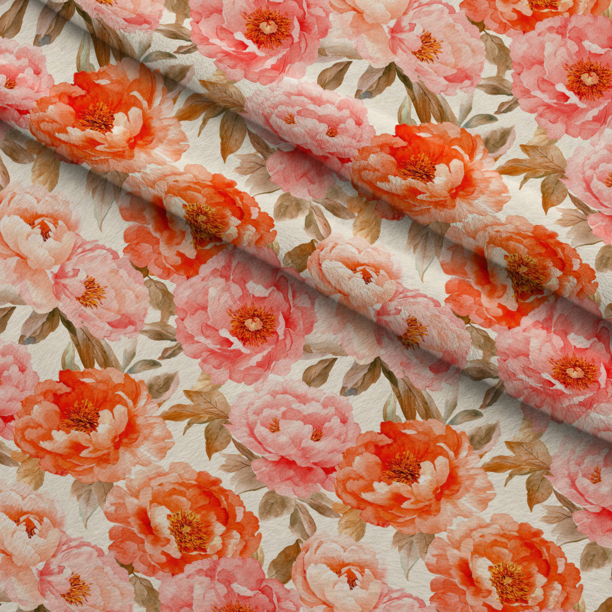 Peach Petal Glow Pattern 8 Fleece Fabric — fleece fabric folded close-up preview (mv-fleece-v1:lying)