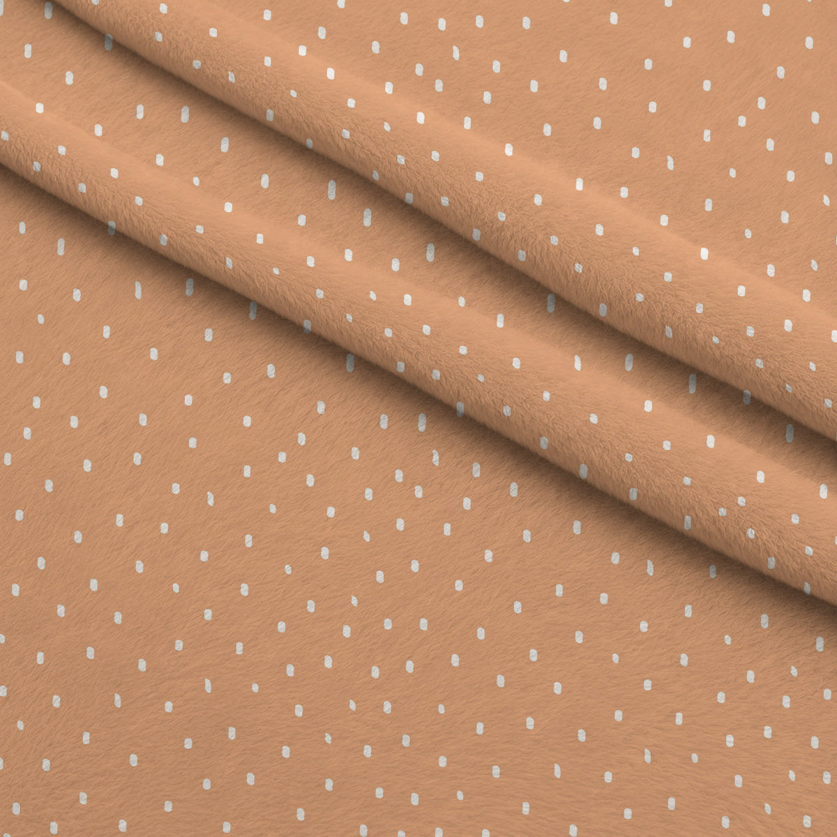 Peachy Rainbow Doodles Pattern 11 Fleece Fabric — fleece fabric folded close-up preview (mv-fleece-v1:lying)