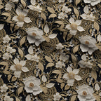 Pearled Blossoms Pattern 4 Fleece Fabric — fleece fabric folded close-up preview (mv-fleece-v1:lying)