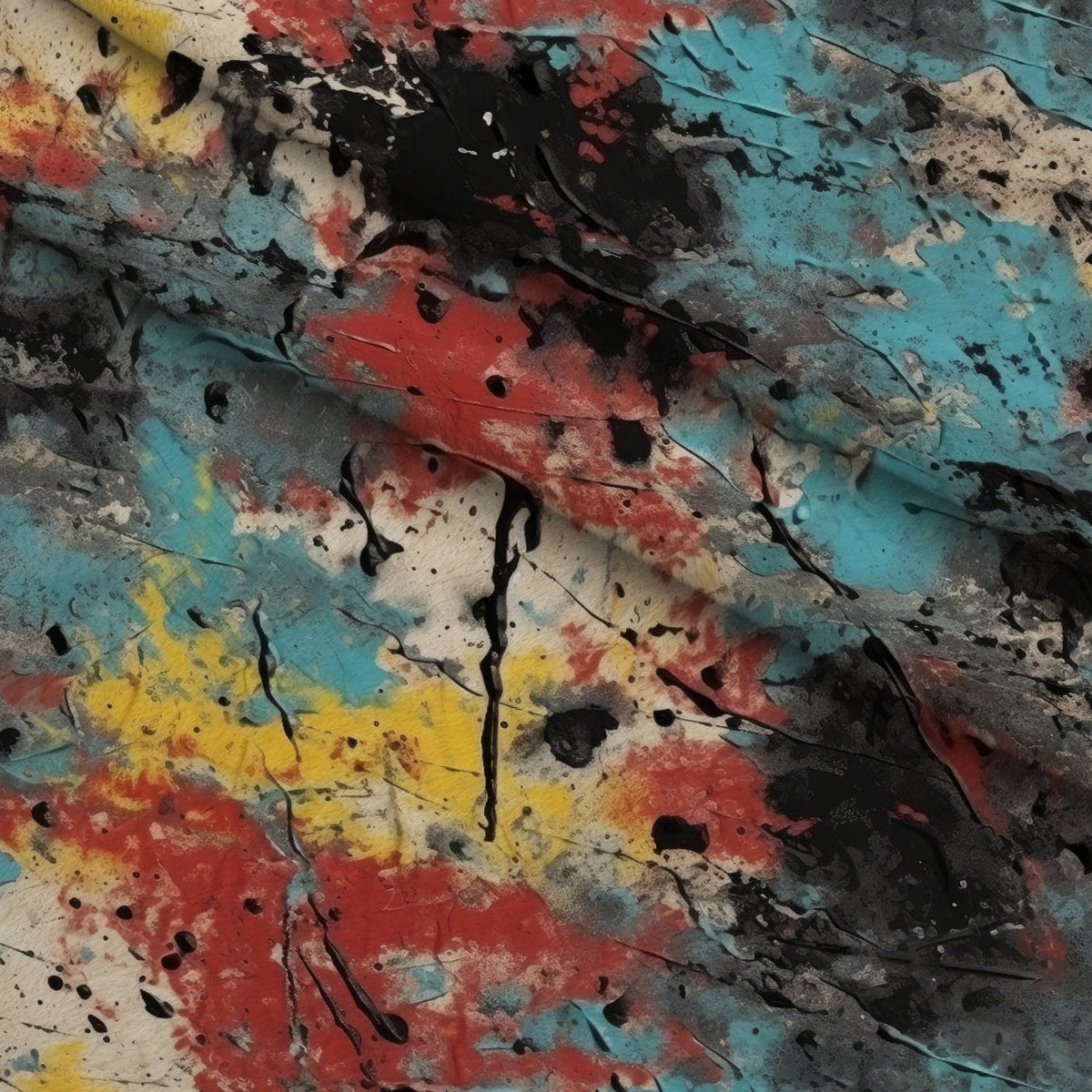 Peeling Patina Pattern 1 Fleece Fabric — fleece fabric folded close-up preview (mv-fleece-v1:lying)